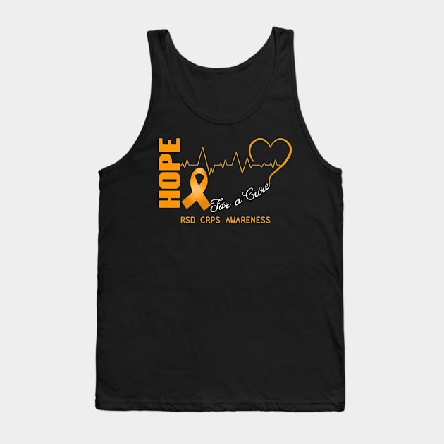 Hope For A Cure RSD CRPS Awareness Support RSD CRPS Warrior Gifts Tank Top by ThePassion99